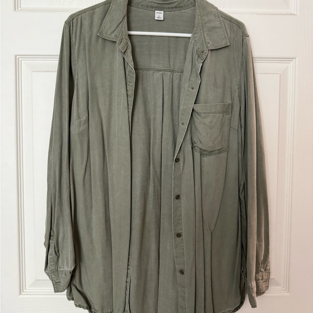 Old Navy Green Button Shirt